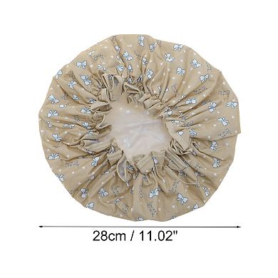 Women Beautiful Bow Bath Cap for Bathroom Business Travel 1 Pc