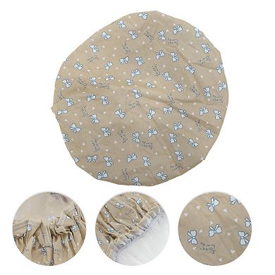 Women Beautiful Bow Bath Cap for Bathroom Business Travel 1 Pc
