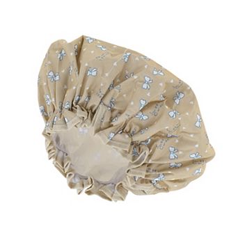 Women Beautiful Bow Bath Cap for Bathroom Business Travel 1 pc