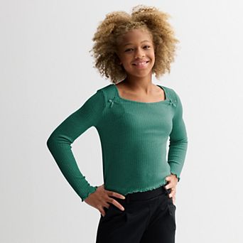 Juniors' Plus Size SO® Metallic Cinch Front Top