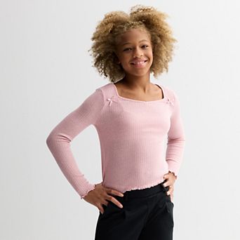 Juniors' Plus Size SO® Metallic Cinch Front Top