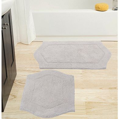 Home Weavers Waterford Collection 100% Cotton Tufted Bath Rug, Extra Soft & Absorbent Bath Rug