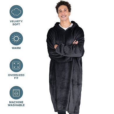 The Bare Homey - Wearable Blanket - Microplush Side Pockets, Long Length