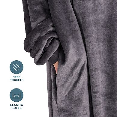 The Bare Homey - Wearable Blanket - Microplush Side Pockets, Long Length