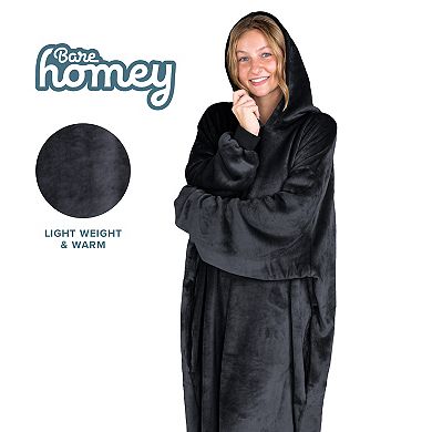 The Bare Homey - Wearable Blanket - Microplush Side Pockets, Long Length
