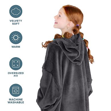 The Bare Homey - Wearable Blanket - Microplush Split Front Pocket