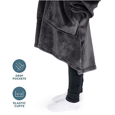 The Bare Homey - Wearable Blanket - Microplush Split Front Pocket