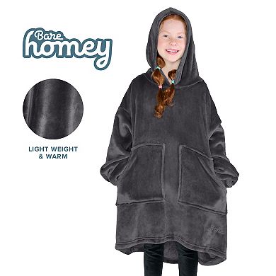 The Bare Homey - Wearable Blanket - Microplush Split Front Pocket