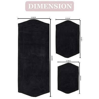 Home Weavers Waterford Collection 100% Cotton Tufted Bath Rug, Extra Soft & Absorbent Bath Rug