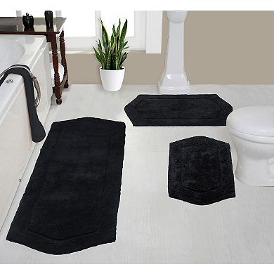 Home Weavers Waterford Collection 100% Cotton Tufted Bath Rug, Extra Soft & Absorbent Bath Rug