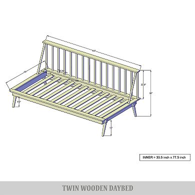 Twin Size Wooden Daybed