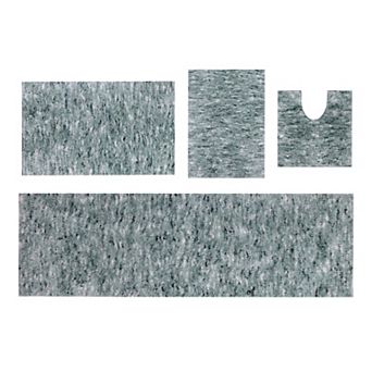Home Weavers 100% Microfiber Bathroom Cloud Comfort Rug, Thick Plush Rugs for Shower 4 pc