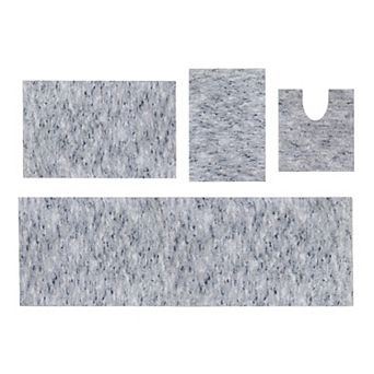 Home Weavers 100% Microfiber Bathroom Cloud Comfort Rug, Thick Plush Rugs for Shower 4 pc