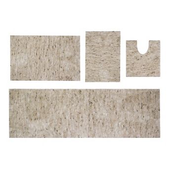 Home Weavers 100% Microfiber Bathroom Cloud Comfort Rug, Thick Plush Rugs for Shower 4 pc