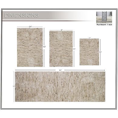 Home Weavers 100% Microfiber Bathroom Cloud Comfort Rug, Thick Plush Rugs for Shower Set of 4