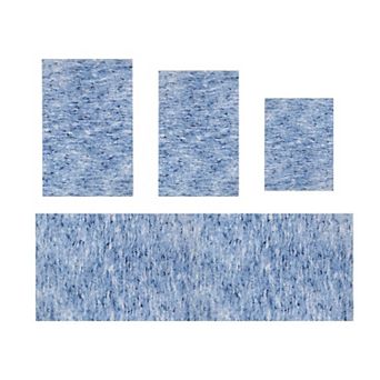 Home Weavers 100% Microfiber Bathroom Cloud Comfort Rug, Thick Plush Rugs for Shower Set of 4