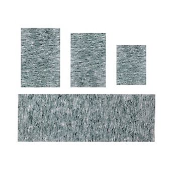 Home Weavers 100% Microfiber Bathroom Cloud Comfort Rug, Thick Plush Rugs for Shower Set of 4