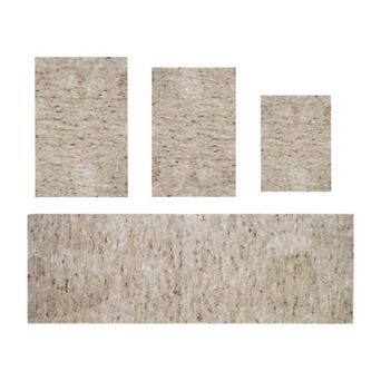 Home Weavers 100% Microfiber Bathroom Cloud Comfort Rug, Thick Plush Rugs for Shower Set of 4