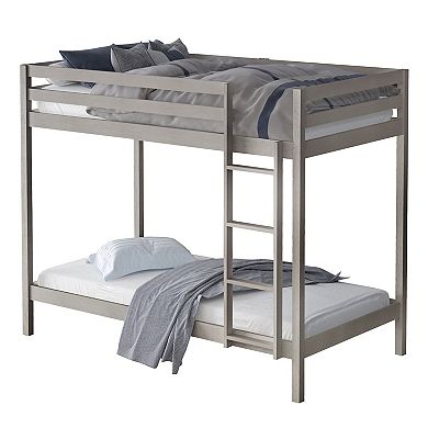 Twin Over Twin Size Wooden Bunk Bed