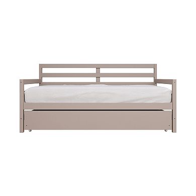 Twin Size Wooden Daybed With Trundle