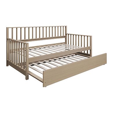 Twin Size Wooden Daybed With Trundle