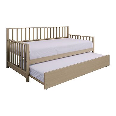 Twin Size Wooden Daybed With Trundle