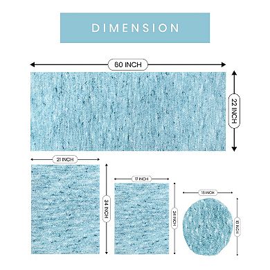 Home Weavers 100% Microfiber Bathroom Cloud Comfort Rug, Thick Plush Rugs for Shower 4 Pc Set