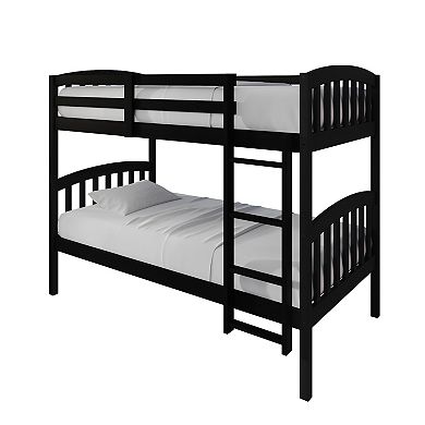 Twin Over Twin Size Wooden Bunk Bed