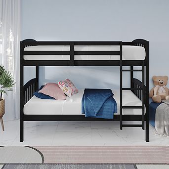 Twin Over Twin Size Wooden Bunk Bed