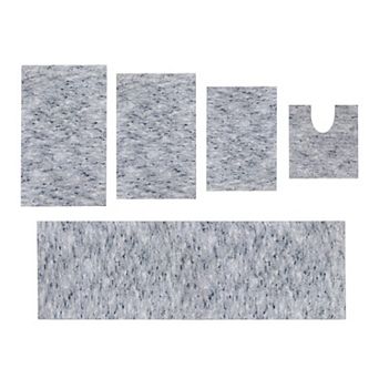 Home Weavers 100% Microfiber Bathroom Cloud Comfort Rug, Thick Plush Rugs for Shower 5 pc Set