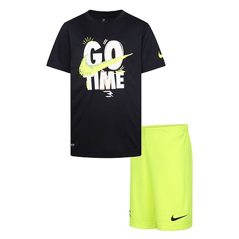 Детский комплект Nike 3BRAND Go Time: футболка Dri-FIT и шорты