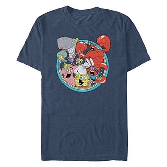 Big & Tall Nickelodeon SpongeBob SquarePants Character Stamp Graphic Tee