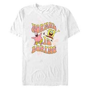 Big & Tall Nickelodeon SpongeBob SquarePants And Patrick Normal Boring Graphic Tee