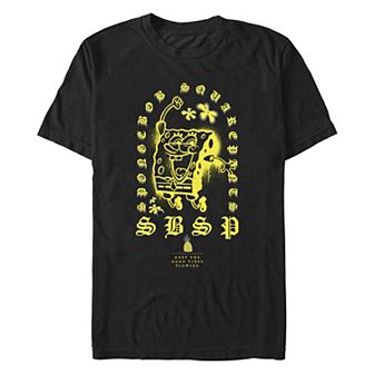 Big & Tall Nickelodeon SpongeBob SquarePants SBSP Drippy Paint Graphic Tee