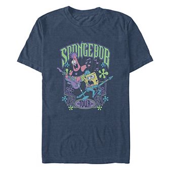 Big & Tall Nickelodeon SpongeBob SquarePants And Patrick Rock Band Tour Graphic Tee