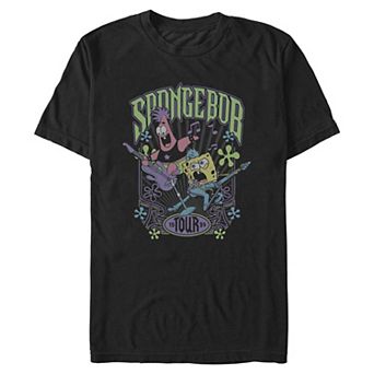 Big & Tall Nickelodeon SpongeBob SquarePants And Patrick Rock Band Tour Graphic Tee