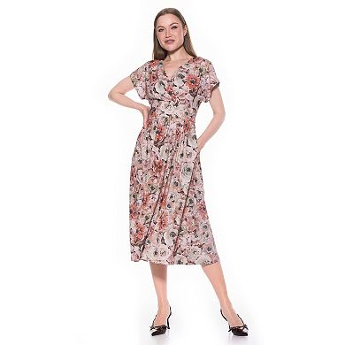 Women's ALEXIA ADMOR Ava Draped Dolman Sleeve Fit & Flare Dress