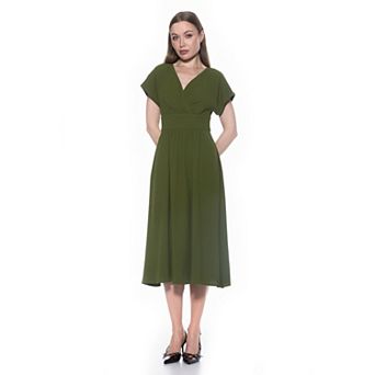 Women's ALEXIA ADMOR Ava Draped Dolman Sleeve Fit & Flare Dress