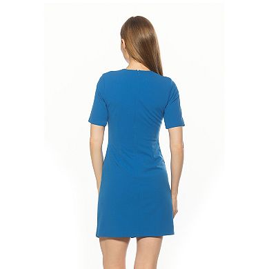 Women's ALEXIA ADMOR Dream Crewneck Short Sleeve Fit & Flare Dress