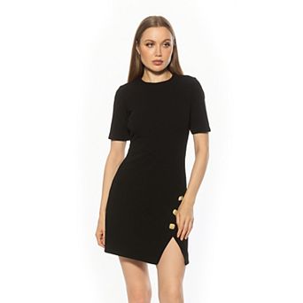 Women's ALEXIA ADMOR Dream Crewneck Short Sleeve Fit & Flare Dress