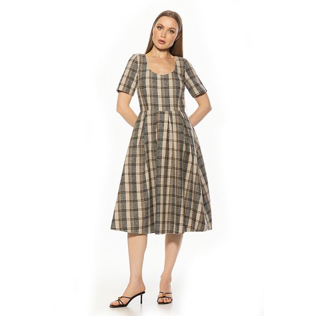 tweed pleated dress Tweed Pleated Dress  Fallon's