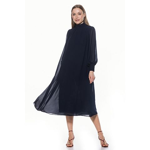 Женские платья ALEXIA Women's ALEXIA ADMOR Kehlani Mockneck Blouson Sleeves Chiffon Dress