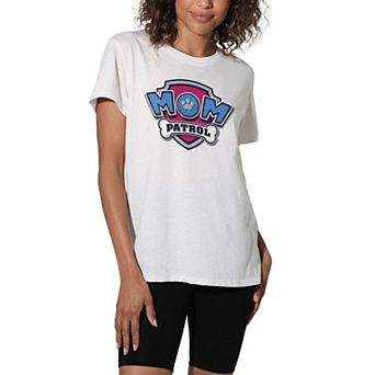 Women's Paw Patrol Mom Patrol Icon Graphic Loose Fit Graphic Tee