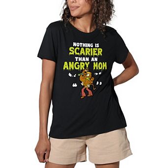 Women's Scooby-Doo Nothing Scarier Than An Angry Mom Loose Fit Graphic Tee