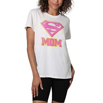 Women's DC Comics Superman Super Mom Loose Fit Graphic Tee
