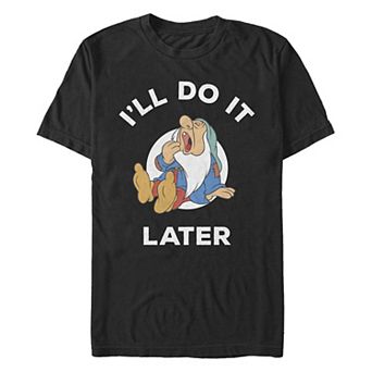 Disney Princess Snow White I'll Do It Later Big & Tall Graphic Tee
