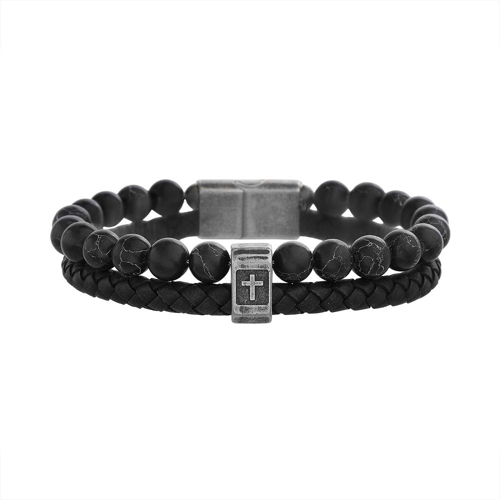 TT 3mm Leather S.Steel Save Clip-On Buckle Collar Necklace Suit for