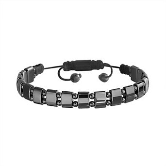 Men's STUDIO 1913 Stainless Steel Hematite Adjustable Bracelet