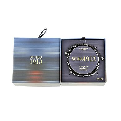 Men's STUDIO 1913 Stainless Steel Hematite Adjustable Bracelet