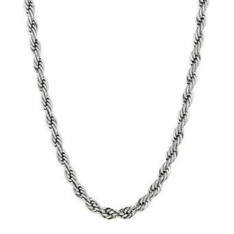 Men's STUDIO 1913 Stainless Steel 5 mm Rope Chain Necklace